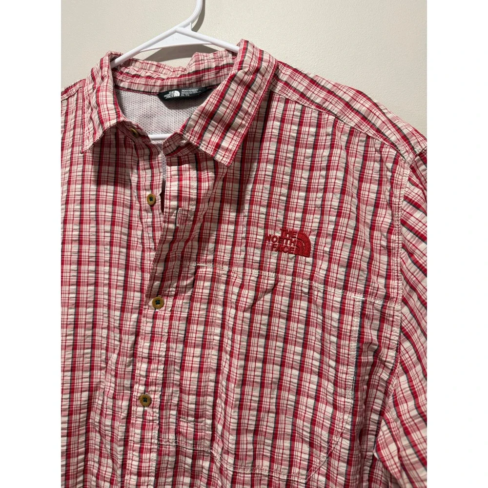 The North Face red white